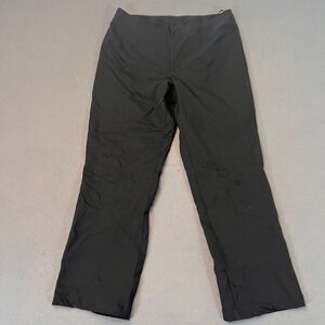 Debra Deroo Womens Size Lg Black Nylon Pants Work Travel Wide Leg Slacks‎ Slits